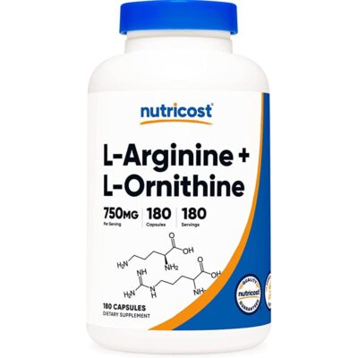 L- Аргинин+ L- Орнитин - 180 капс., Nutricost