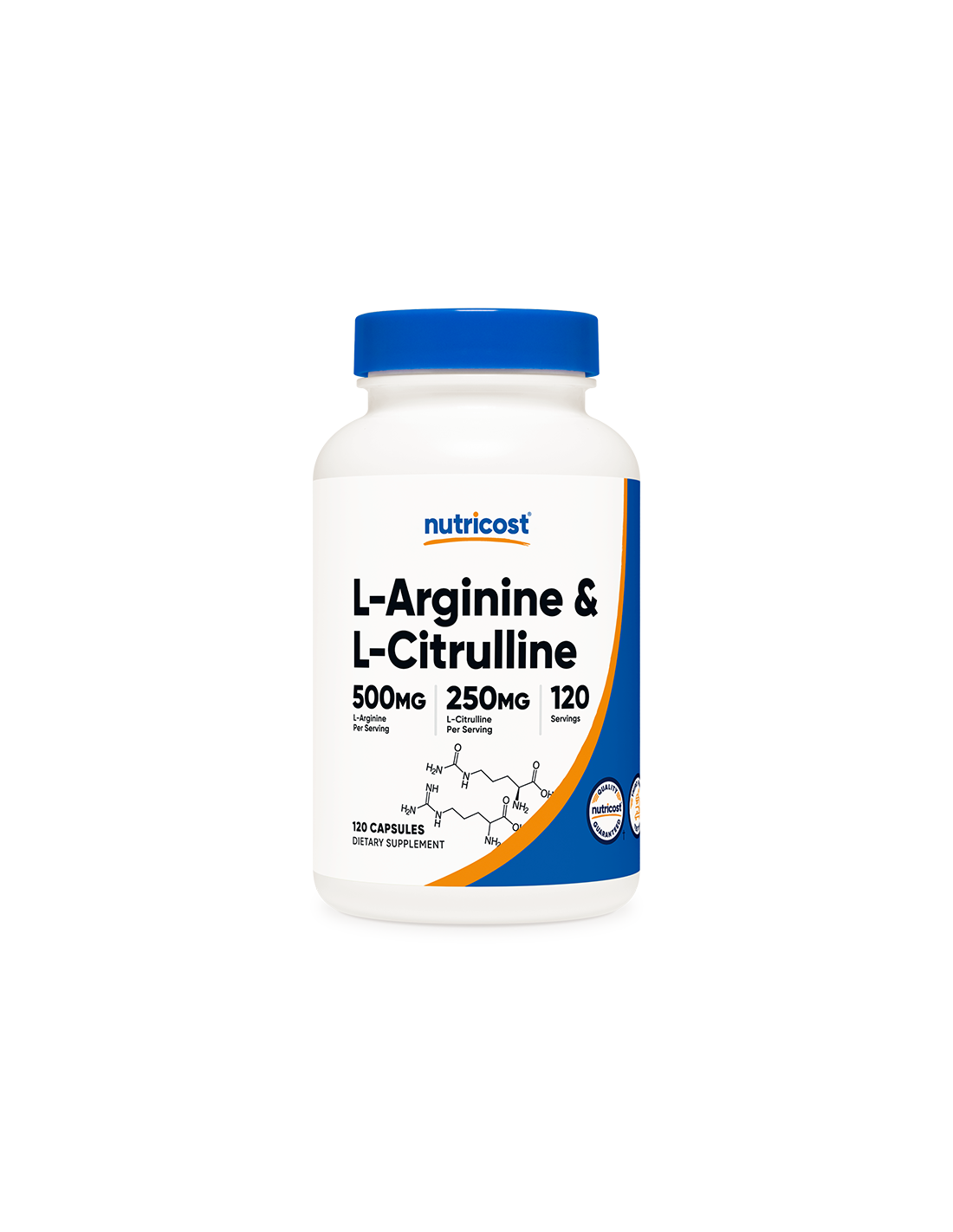 Л-Аргинин + Л-Цитрулин - 120 капс., Nutricost