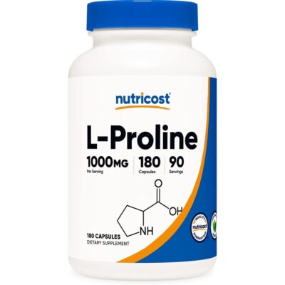 L- Пролин 500 мг - 180 капс., Nutricost