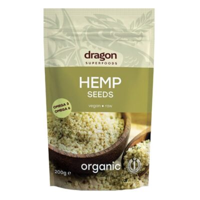 Био Конопено Семе, белено, Dragon Superfoods, 200 г