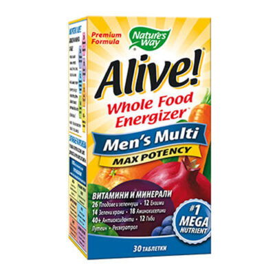 Мултивитамини и минерали за мъже, Alive, 30 таблетки