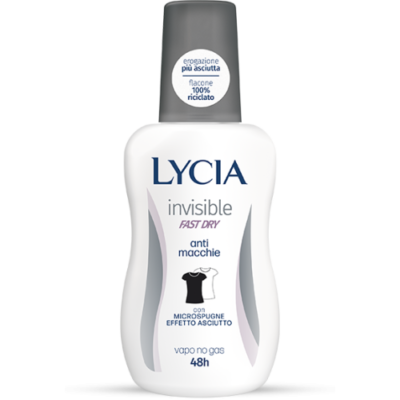 Део спрей за тяло - Lycia Invisible Fast Dry, 75 мл