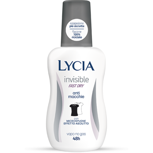Део спрей за тяло - Lycia Invisible Fast Dry, 75 мл