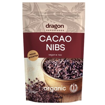 Био Какаови Зърна, счукани, Dragon Superfoods, 200 г